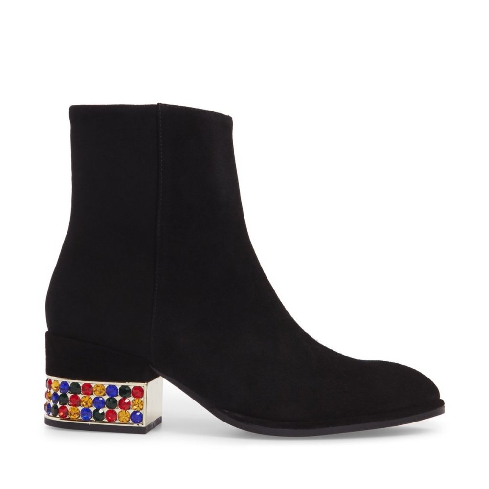 Jeffrey Campbell New Boots Jewel HEEL BLACK Suede NIB CHIC Womens πHP - Picture 3 of 17